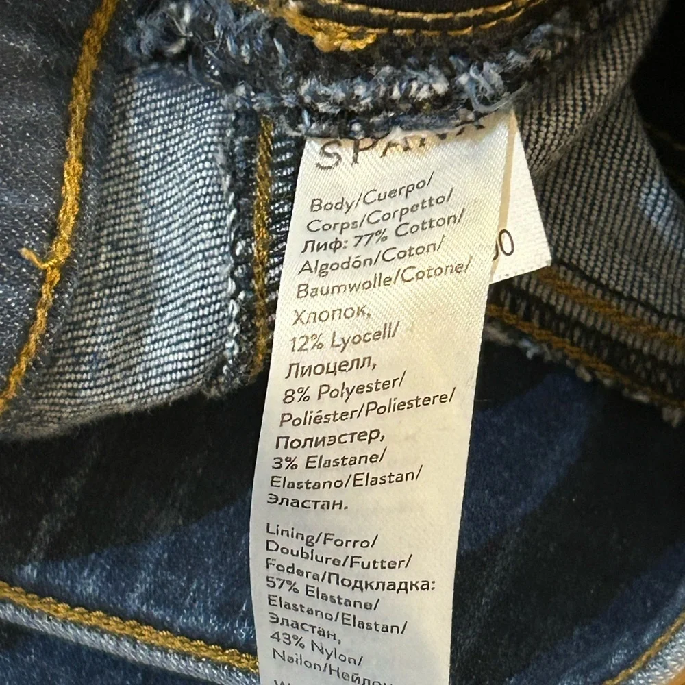 SPANX Distressed Ankle Skinny Jeans High-Rise Tummy Shaping